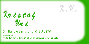 kristof uri business card